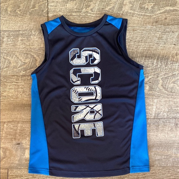 Jumping Beans Blue and Black Activewear Top - Picture 1 of 5